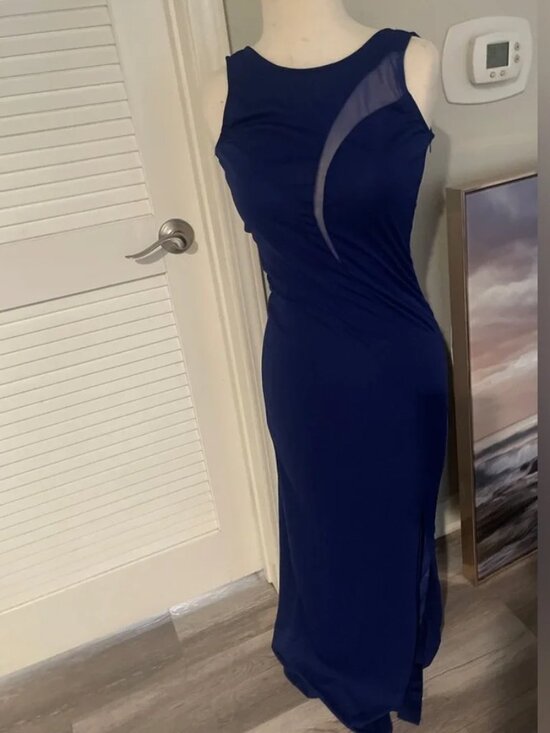 Dresses & Skirts - Navy Blue Full Length Gown Small